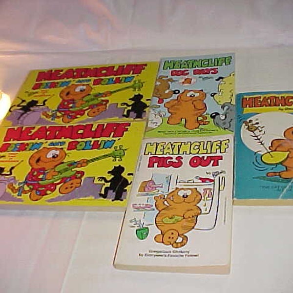 Heathcliff Paperback Books 1976 to 1988 Children's Cartoon Book