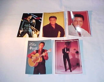 5 Unused Elvis Presley Postcards 1988-1992