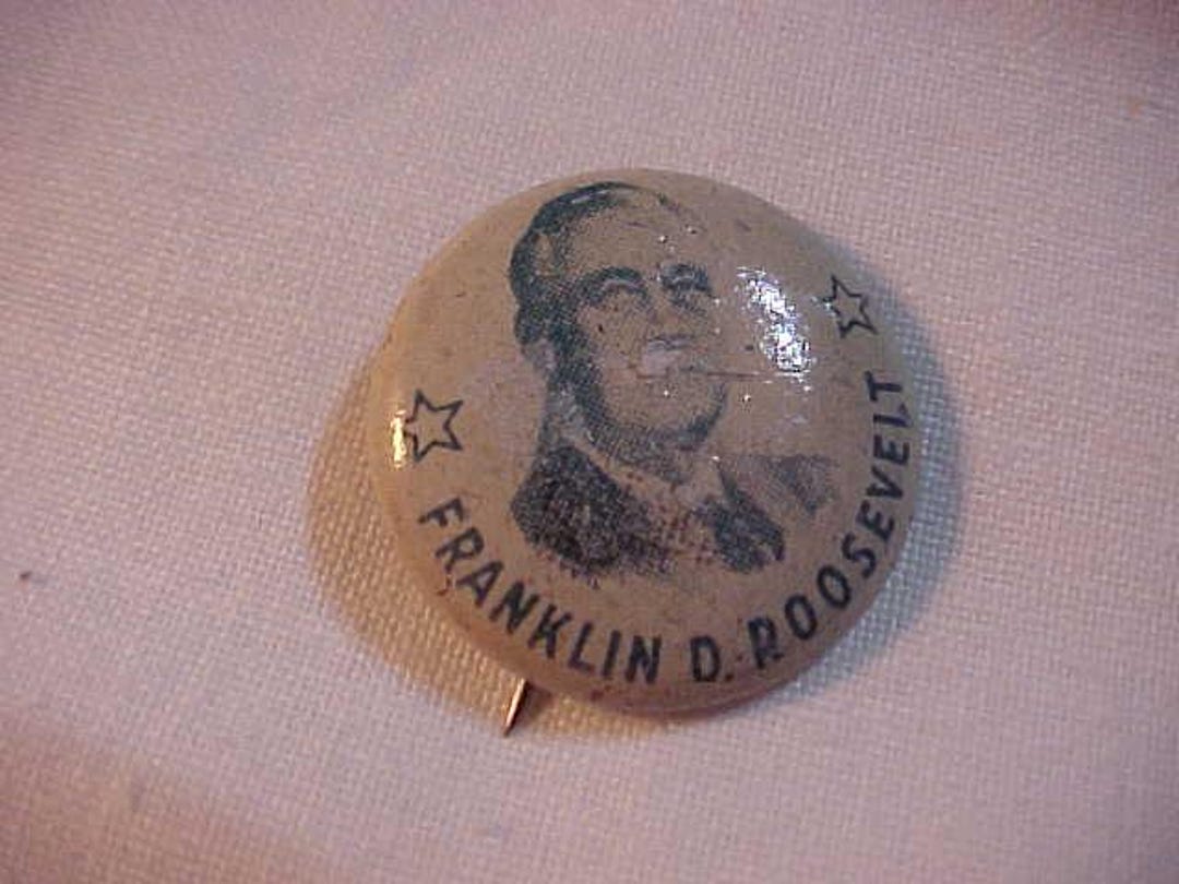 FDR Political Campaign Pinback Button - Franklin D. Roosevelt Union ...