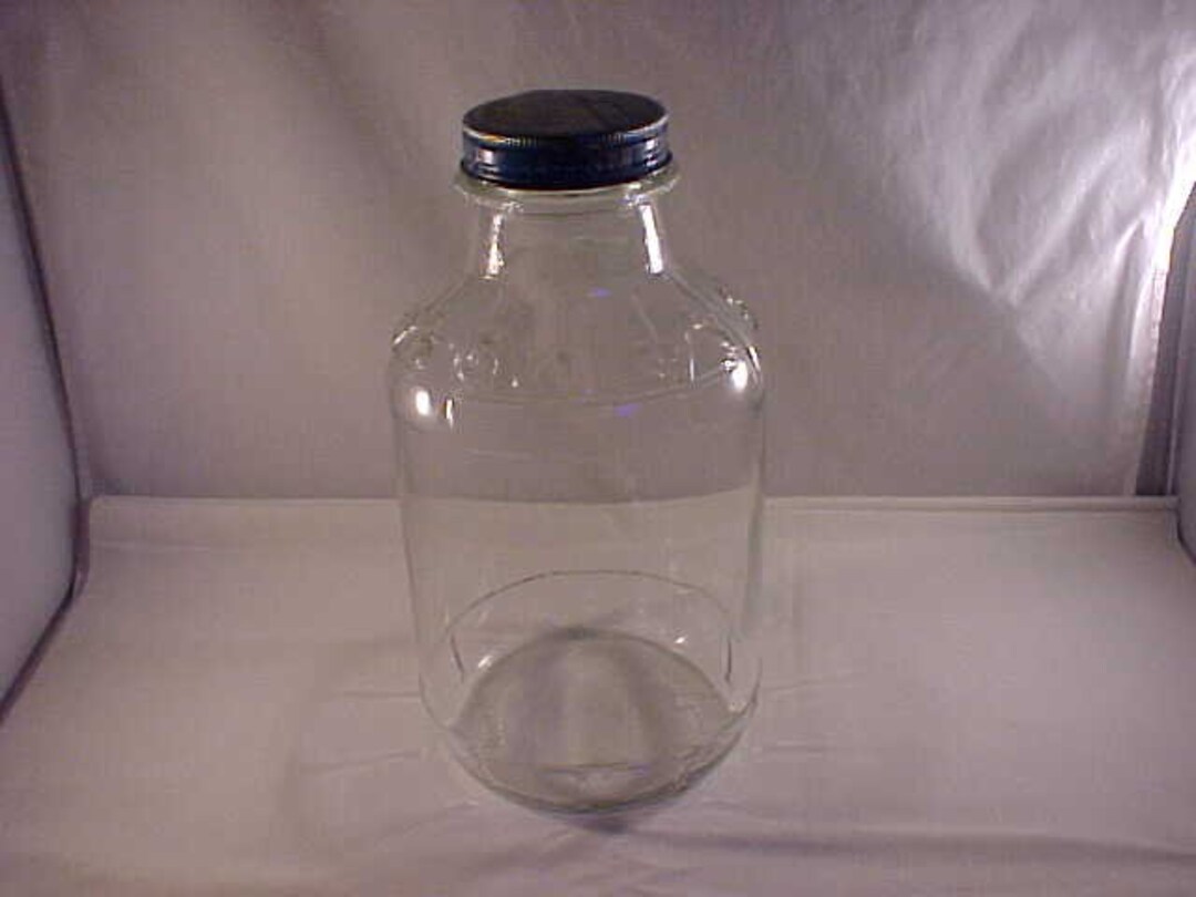 Antique Sta-Flo Liquid Starch Glass Bottle NOS A E Staley Co Decatur IL  Rare