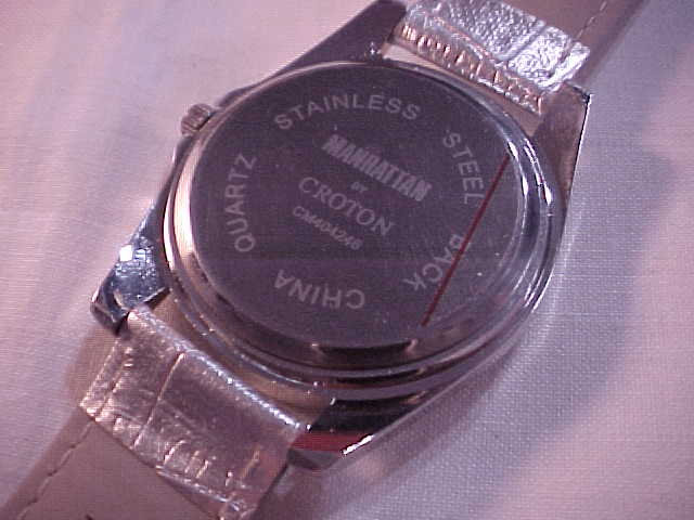 Montre Femme CROTON Manhattan Neuve – Lunette Noire Avec Bijoux, élégante Et Chic