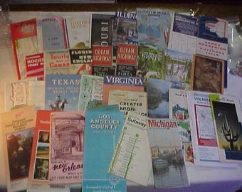 Lot of 30+ Highway Road Maps