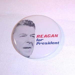Reagan For President 1980 Pin Pinback Button Ronald Reagan Campaign Button