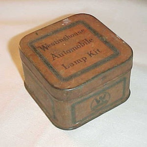 Westinghouse Automobile Lamp Kit Tin Advertising Tin