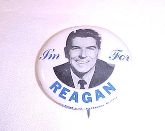 I'm For Reagan 1976 Pin Pinback Button Ronald Reagan Campaign Button