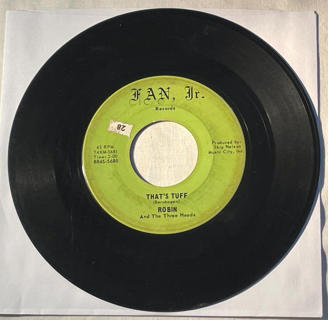 Robin Tuff Robin and the Three Hoods Vinyl 45 Record: