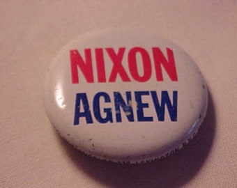 Nixon Agnew Campaign Button: Political Pinback