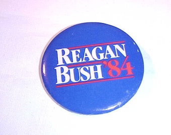 Reagan Bush '84 Pin Pinback Button Ronald Reagan 1980 Campaign Button