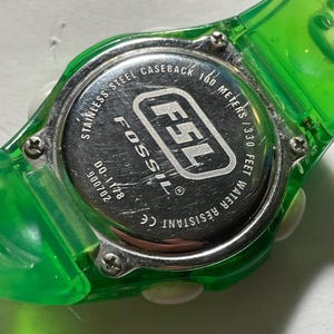 Fossil Multi-Function Digital Watch Green Plastic Case and Band image 2