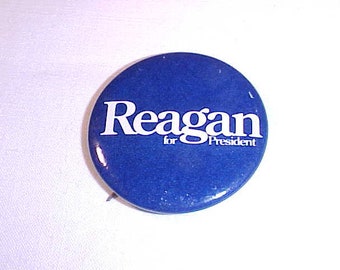 Reagan For President 1980 Pin Pinback Button Ronald Reagan Campaign Button