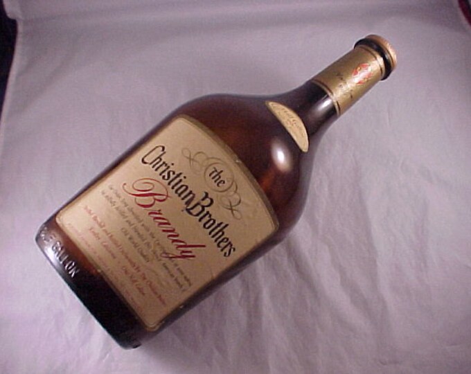 Half Gallon Christian Brothers Brandy Bottle Bank Etsy