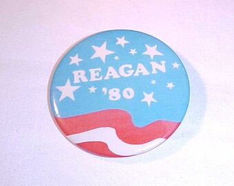 Reagan '80 Pin Pinback Button Ronald Reagan 1980 Campaign Button