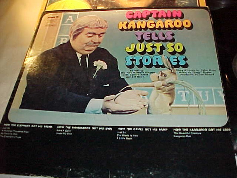 1970s Children's Records Captain Kangaroo Tells Just so Etsy