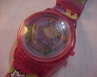 The Rugrats Movie LCD Watch With Rugrats Characters Band Working Condition Liquid Filled Case