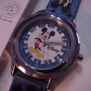 DISNEY MICKEY MOUSE Kids Time Teacher Watch in Original Box  display picture 2