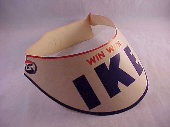 Win With Ike Paper Visor Cap Dwight D 