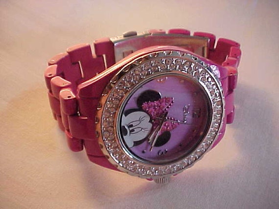 Disney Minnie Mouse Watch, Pink Polka Dot Stainless Steel  display picture 1