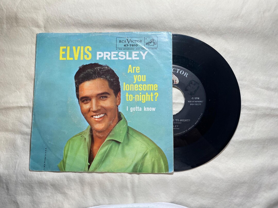 Elvis Presley Vinyl 45 Record: Are You Lonesome Tonight, 1960 RCA - Etsy