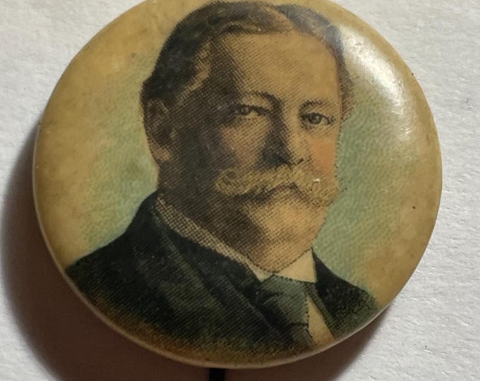 1908 William Howard Taft Campaign Button Political Pin Pinback Button ...