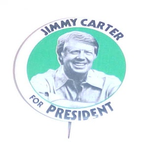 Jimmy Carter For President - Jimmy Carter Political Campaign Pin Button