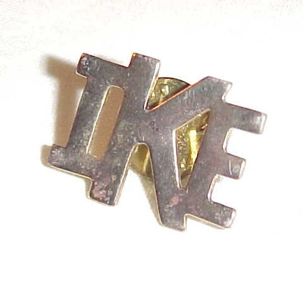 IKE Lapel Pin Clutch Back Eisenhower Political Collectible