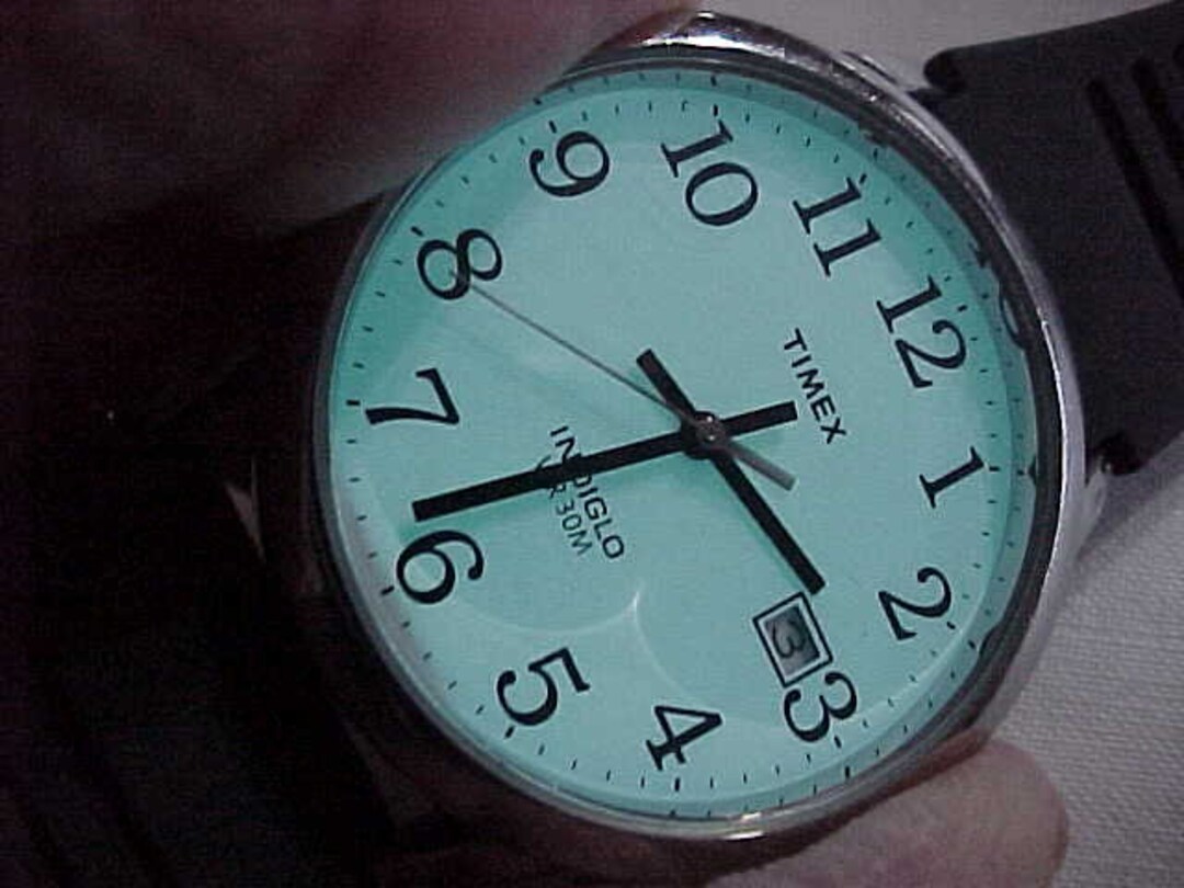 Timex Indigo Men's Quartz Wrist Watch With New Black Soft Vinyl Band ...