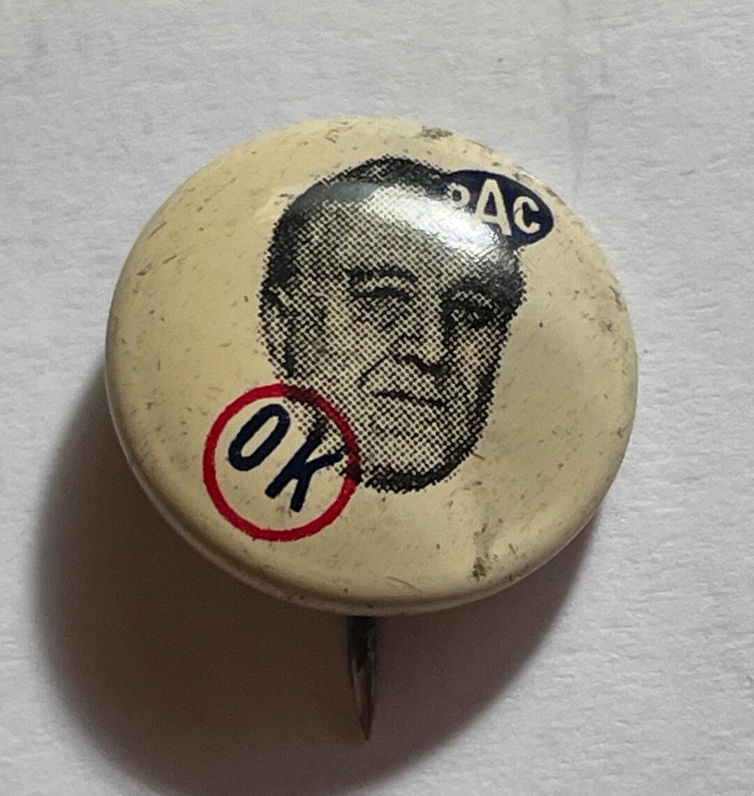 Committee Buttons FDR Union Political Action Committee Button 1944 - Original Campaign ...