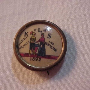 K&L of S Wisdom Security and Protection 1892 Pin Pinback Button