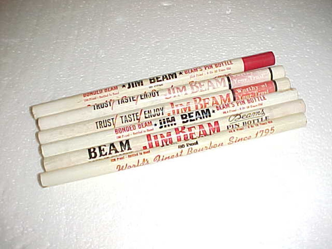 Vintage Jim Beam Whiskey Advertising Thick Pencils 1960s Never