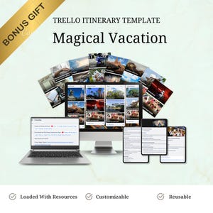 Magical Vacation Trello Template for Travel Agents and Advisors and Virtual Assistants