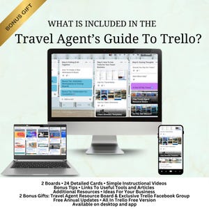 Guida Trello per agenti di viaggio / Modello passo passo (prodotto digitale)