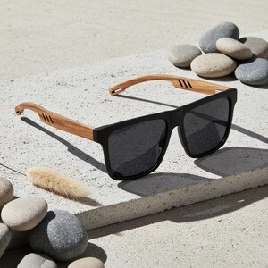 Bamboo Wood Temple Sunglasses in Bulk - Sunrayzz Imports