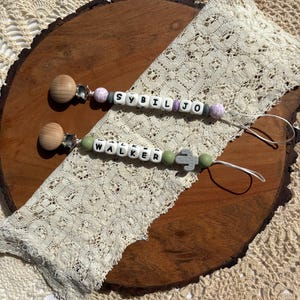 Personalized Pacifier Clip, Pacifier Holder, Binky Clip, Toy Clip