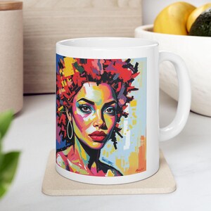 Artistic Female Portrait Ceramic Mug | Gift for Art Lovers, Coffee, Tea, Home Decor, Inspirational, Unique