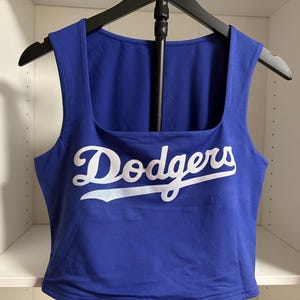 Dodgers Square Neck Crop top