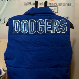 Dodgers Puffer Cropped Jacket-glitter Dodgers