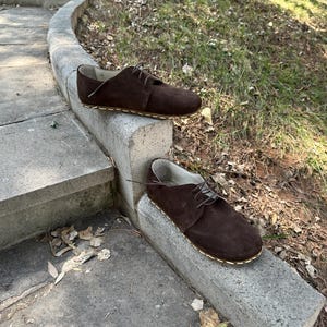 All Leather Women Shoes,Natural Barefoot Women Shoes,Barefoot Shoes, Grounding Women Shoes,Handmade Oxfords Women, Leather Suede Brown Shoes