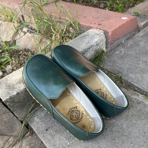Earting Natural Women Barefoot Shoes,Minimalist Handmade Leather Women Shoes,Grounding Zero Drop Women Shoes,Comfortable Leather Shoes,Green