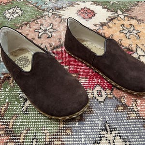 Leather Minimalist Men Zero Drop Natural Barefoot Shoes ,Earthing Handmade Men Wide Toe Box Shoes,Grounding Walking Shoes,Suede Brown Shoes
