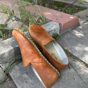 Earting Handmade Women Shoes,Natural Barefoot Women Shoes,Walking Leather Shoes, Comfortable Women Shoes,Shoe Women, Crayz Honey-Caramel