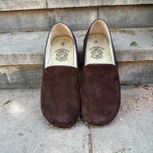 Handmade Suede Women Shoes,Natural Barefoot Women Shoes,Walking Barefoot Shoes, Grounding Women Shoes,Shoe Women,Leather Shoes,Suede Brown