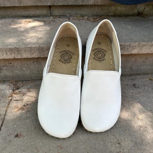 Natural Handmade Women Shoes,Walking Barefoot Women Shoes,Minimalist Barefoot Shoes, Comfortable Women Shoes,Shoe Women,Leather Shoes,White