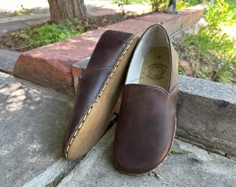 Barfußleder Damenschuhe: Zero Drop, Erdung, Crazy Brown