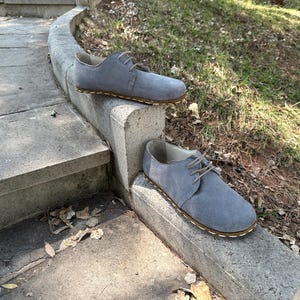 Comfortable Women Shoes,Handmade Barefoot Walking Shoes, Grounding Women Shoes, Natural Oxfords Women, All Leather Shoes,Suede Gray Shoes
