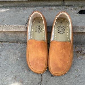 Walking Natural Women Barefoot Shoes,Handmade Leather Women Shoes,Grounding Women Shoes, Comfortable Leather Shoes,Crazy Honey-Caramel