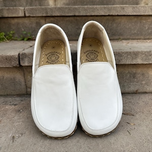 White Women Shoes,Natural Barefoot Women Shoes,Barefoot Shoes, Grounding Leather Shoes, Handmade Shoe Women, All Leather Shoes,White Shoes