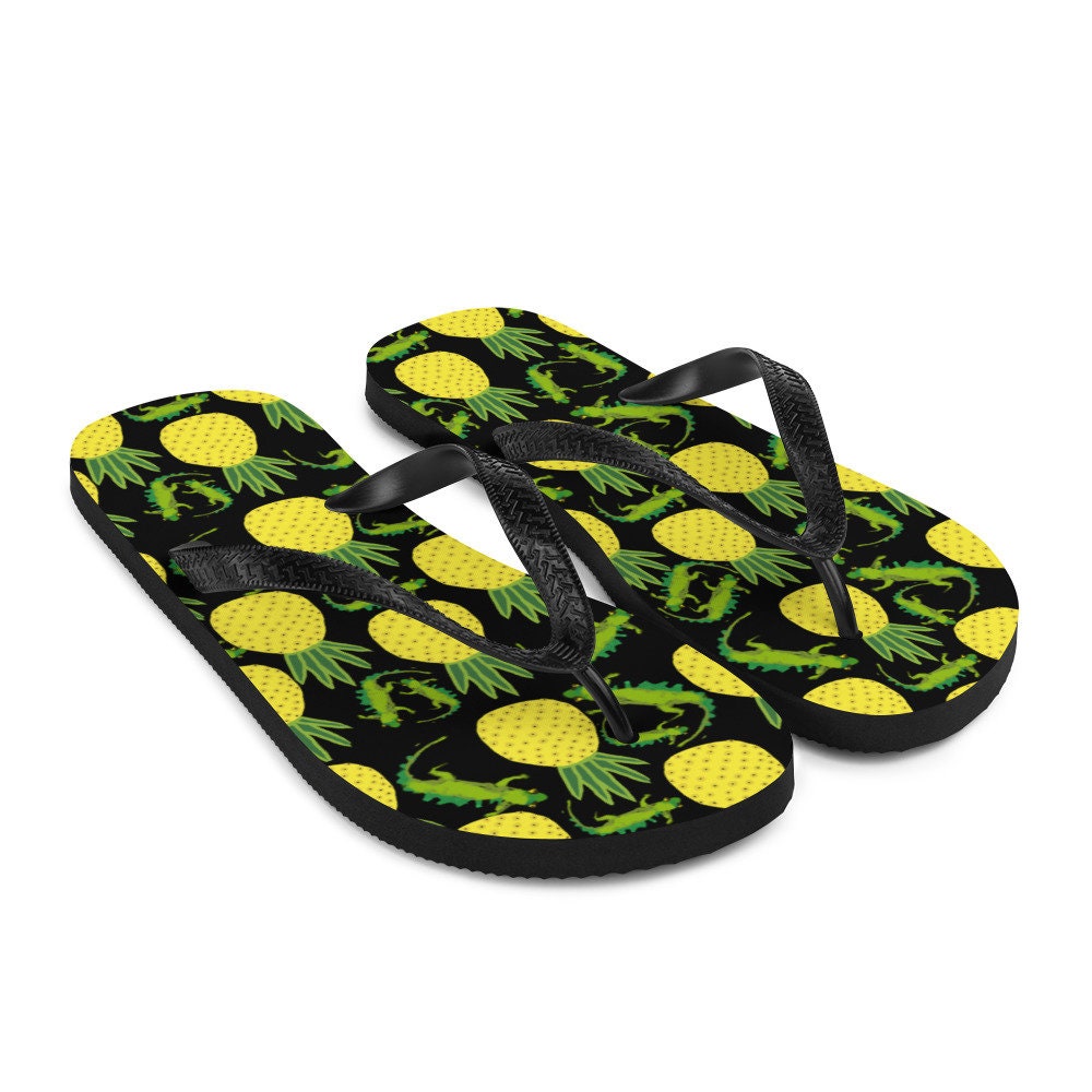 Chanclas Iguanas and Pineapples Drawing, Summer Time Chancletas ...