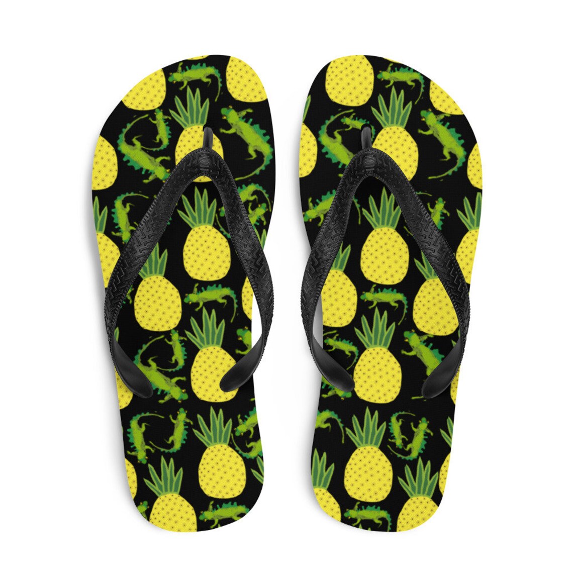 Chanclas Iguanas and Pineapples Drawing, Summer Time Chancletas ...