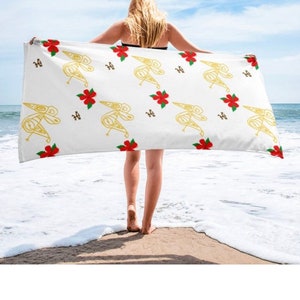 Latin art Taíno symbols Towel, borinqueño artwork, Puerto Rico Island culture