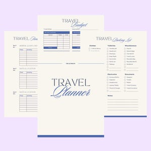 Ultimate Travel Planner | Digital Travel Organizer | Trip Itinerary, Budget & Packing List | Printable/Editable PDF | Vacation Planner